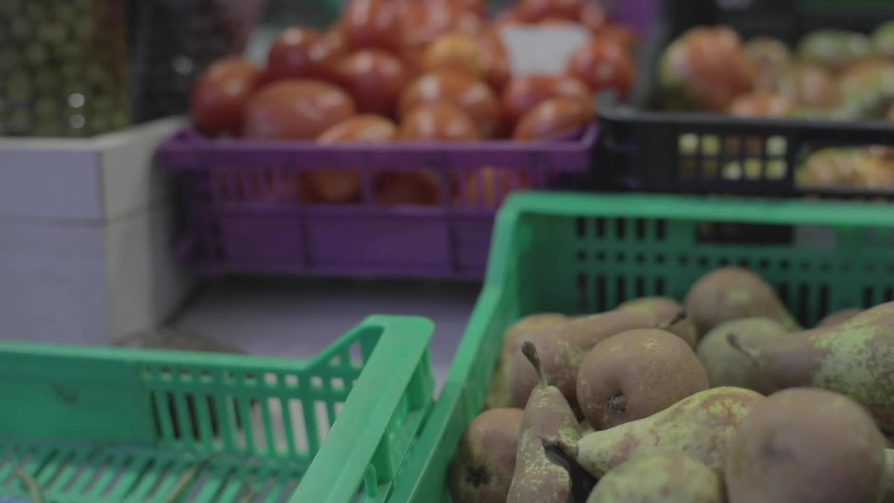 市场上的蔬菜和蔬菜视频下载