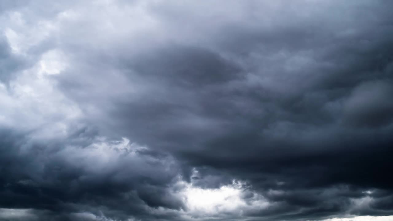 风暴雨云，时光流逝视频素材