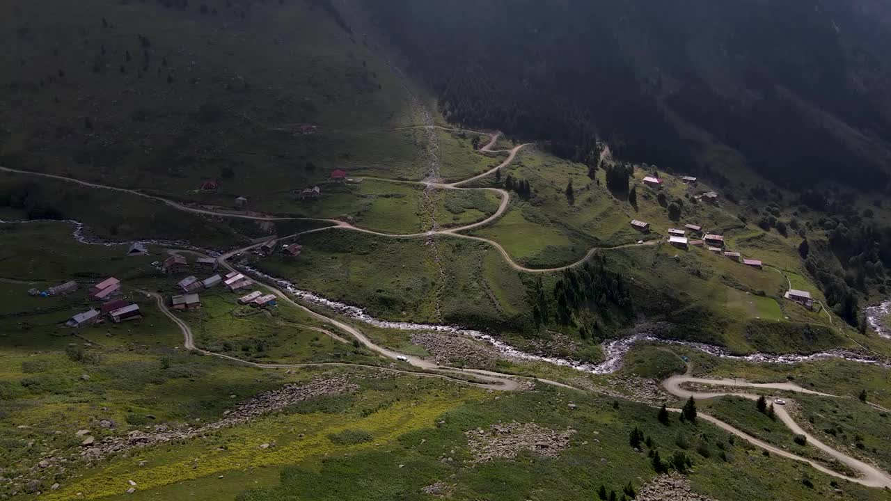 山村和高山草甸视频素材