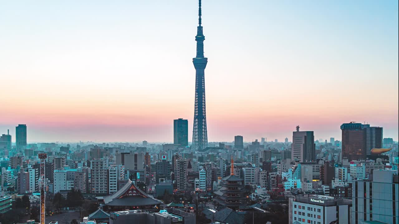 东京晴空塔，日本视频素材