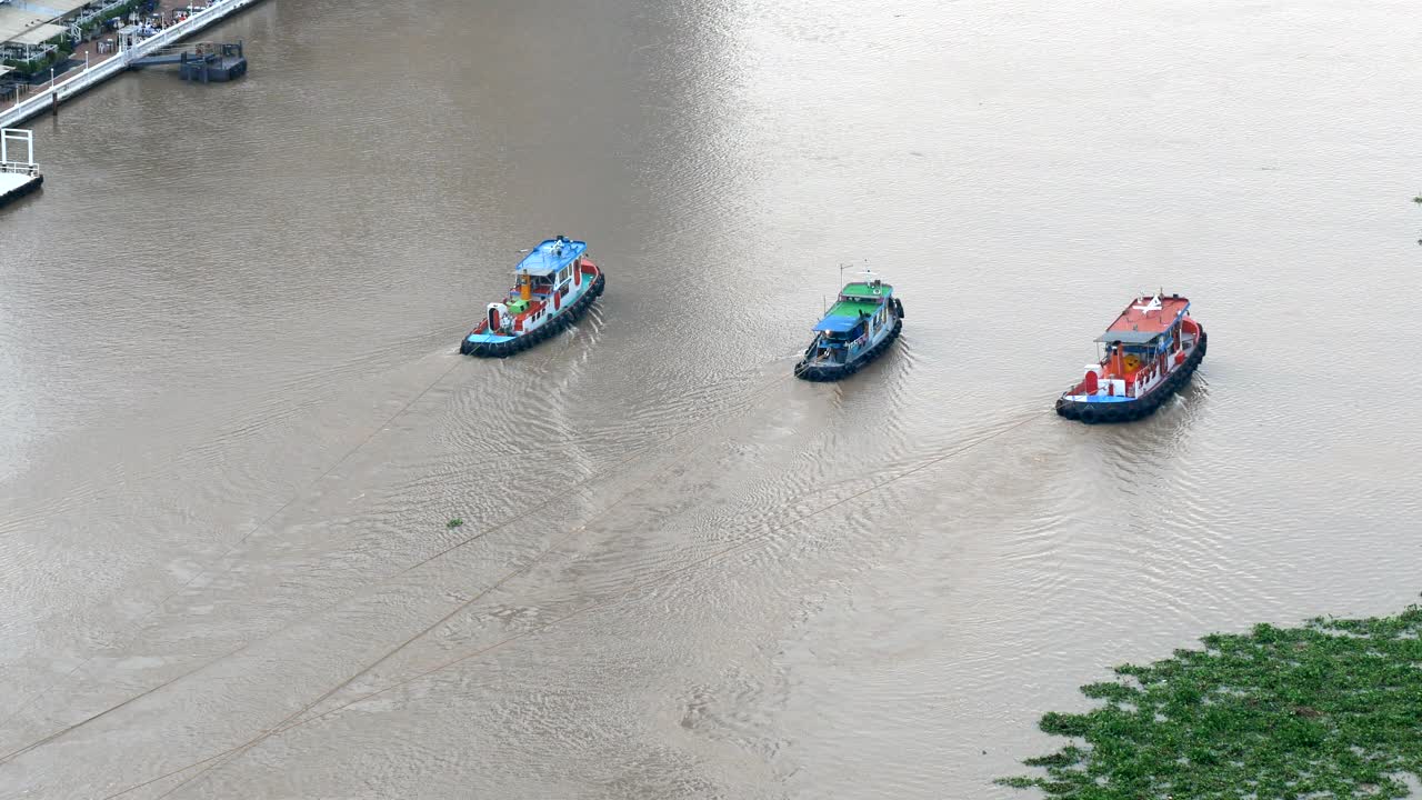 船载货物湄南河视频素材