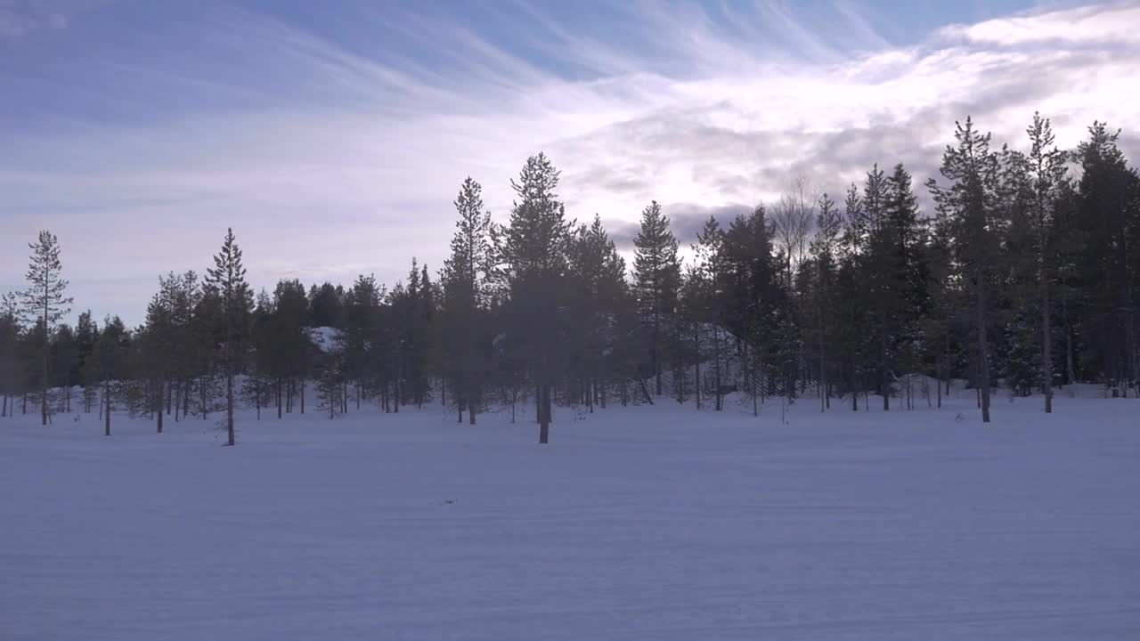 雪景与房屋视频素材