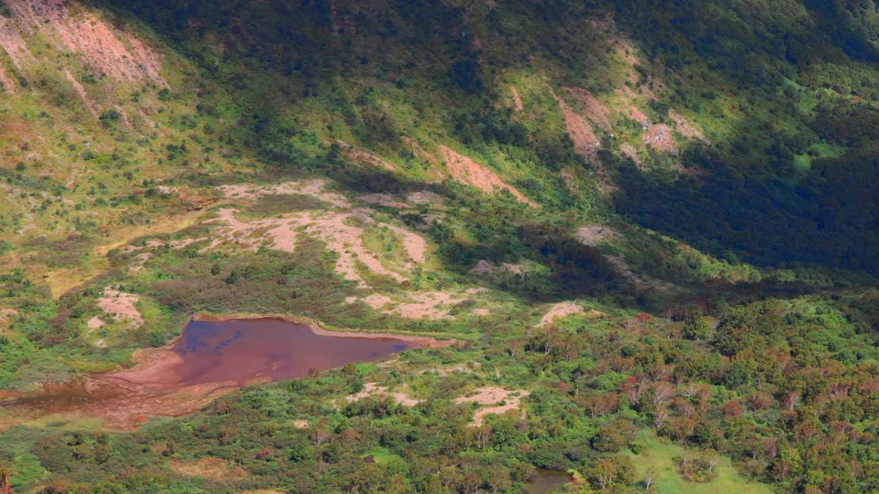 图为福岛县万代山顶的风景视频素材