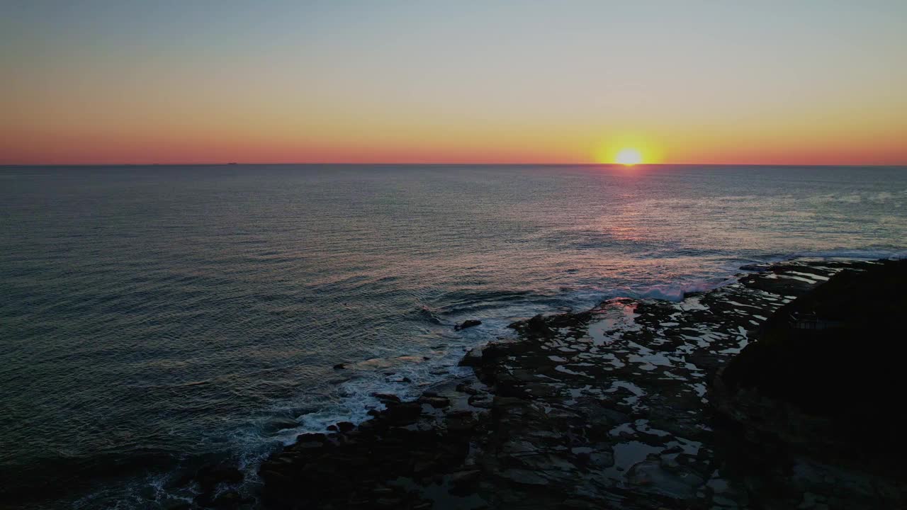 清晨的日出海景视频素材