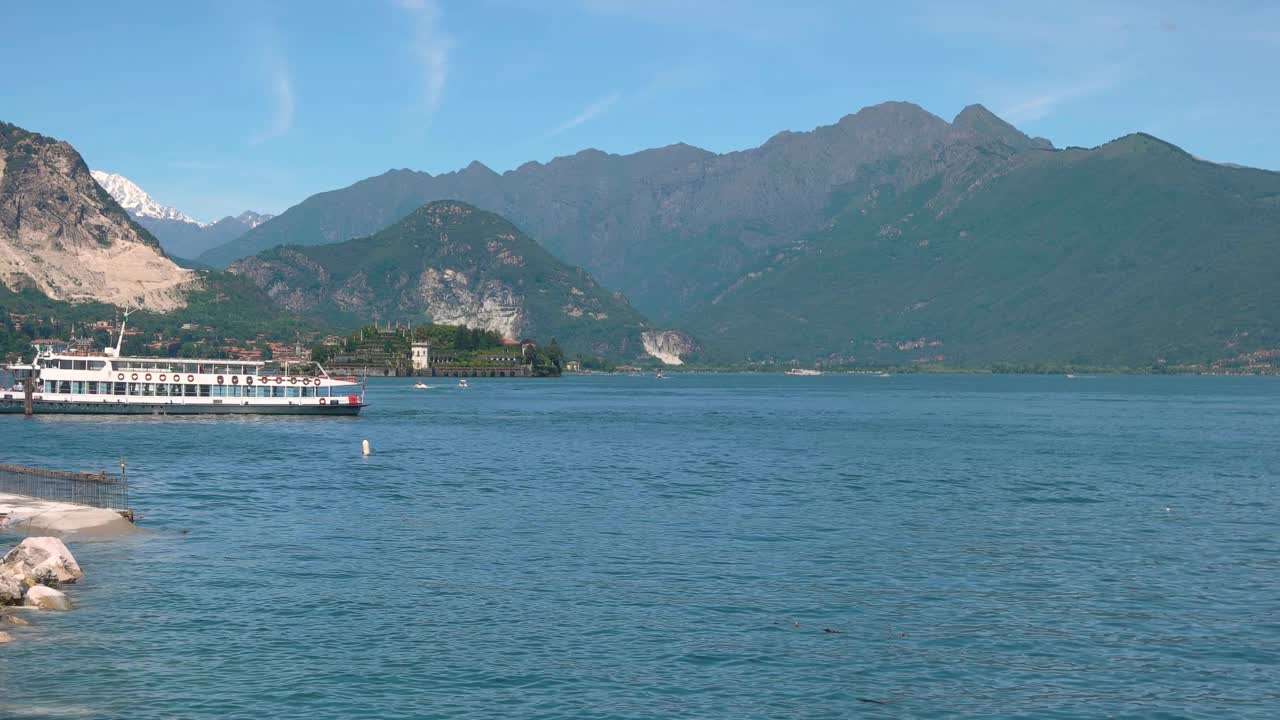 马焦雷湖的风景。视频素材