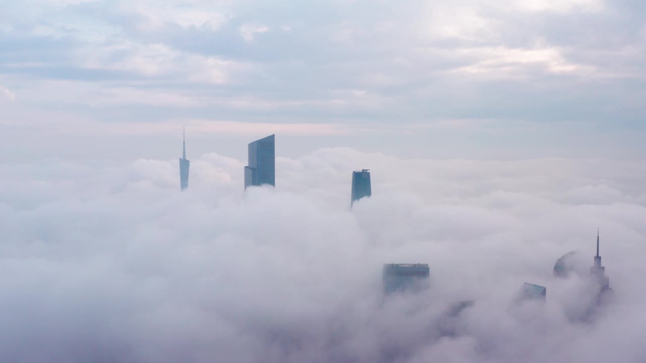 城市天际线的高角度视图视频素材