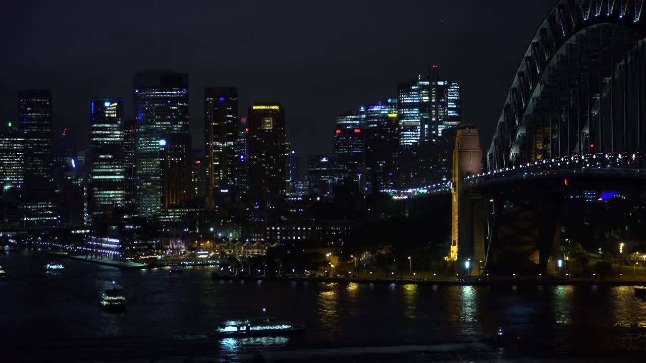 悉尼中央商务区城市夜景视频素材