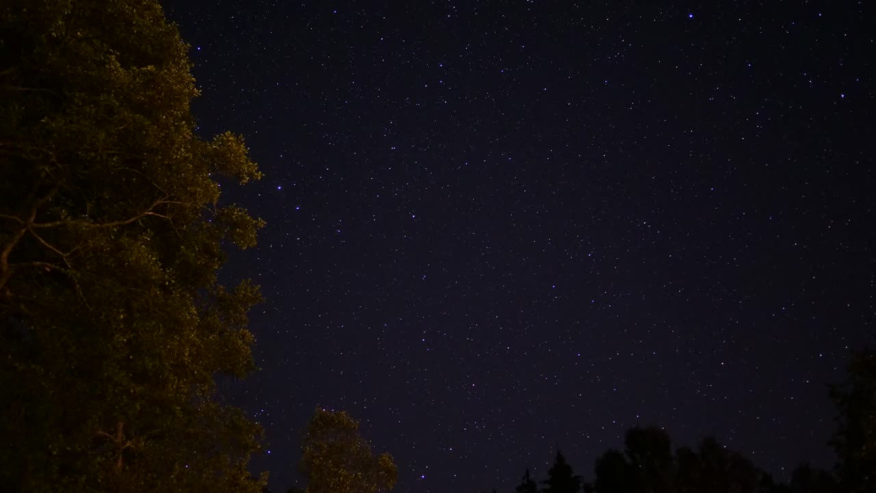 时光流逝的夜空布满了星星视频素材