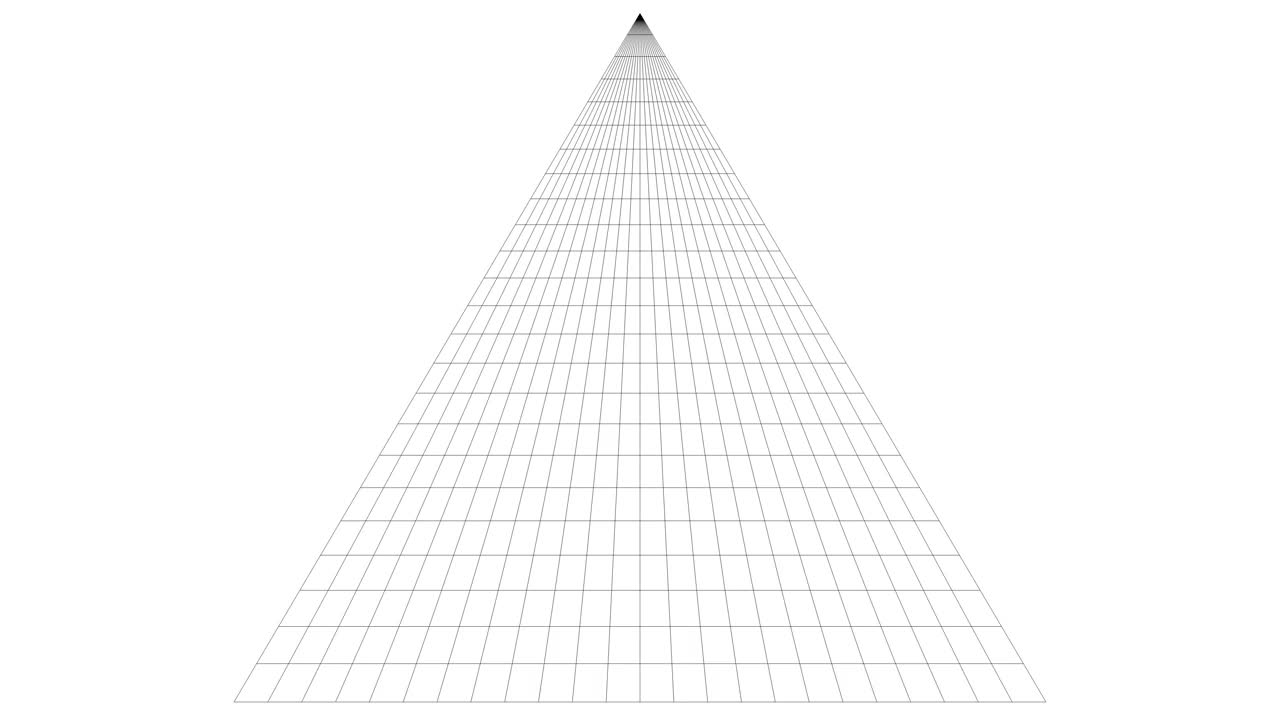 三维背景绘制几何金字塔形状。电脑生成的动画，埃及金字塔动画在白色背景古埃及法老墓和世界地标视频素材