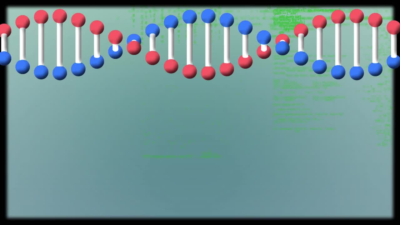 数据处理过程中dna链和循环的动画视频素材