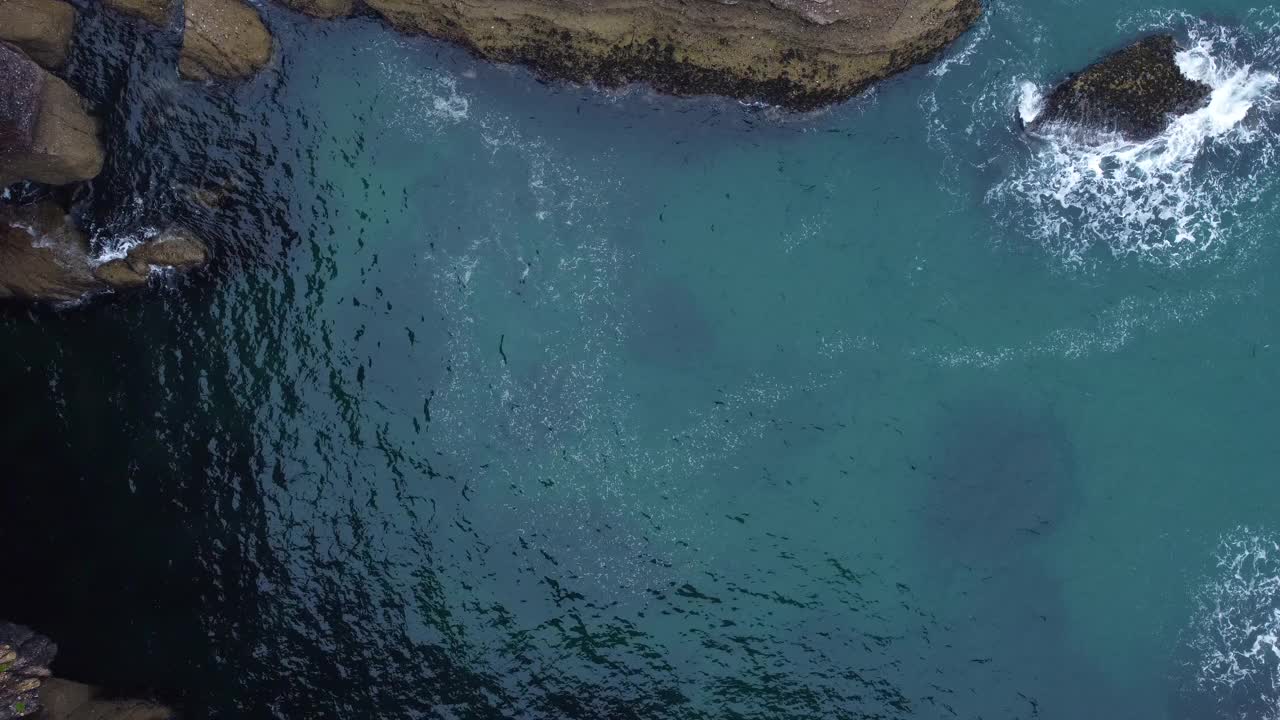 从空中鸟瞰爱尔兰沃特福德美丽的海岸。视频素材