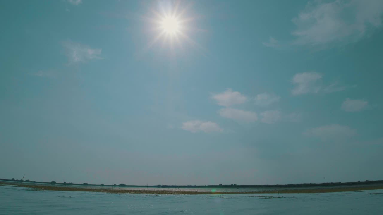 多瑙河三角洲保护区的湖泊景观视频素材