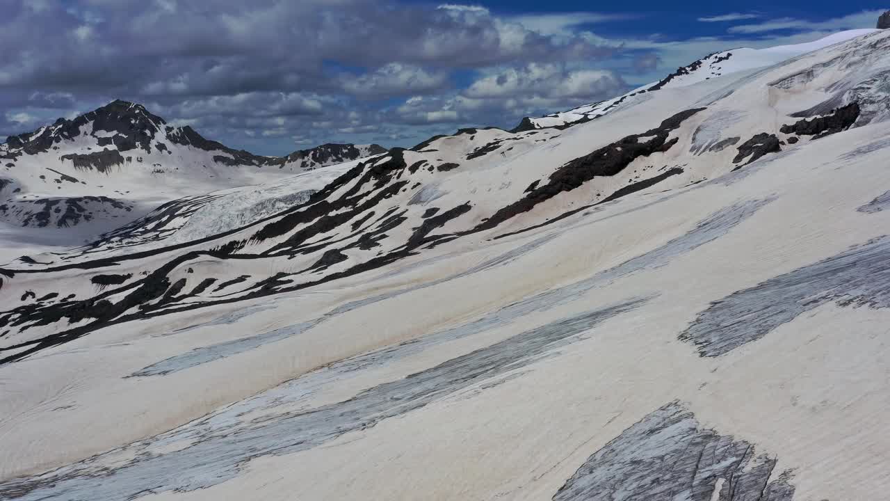 鸟瞰高加索雪山视频素材