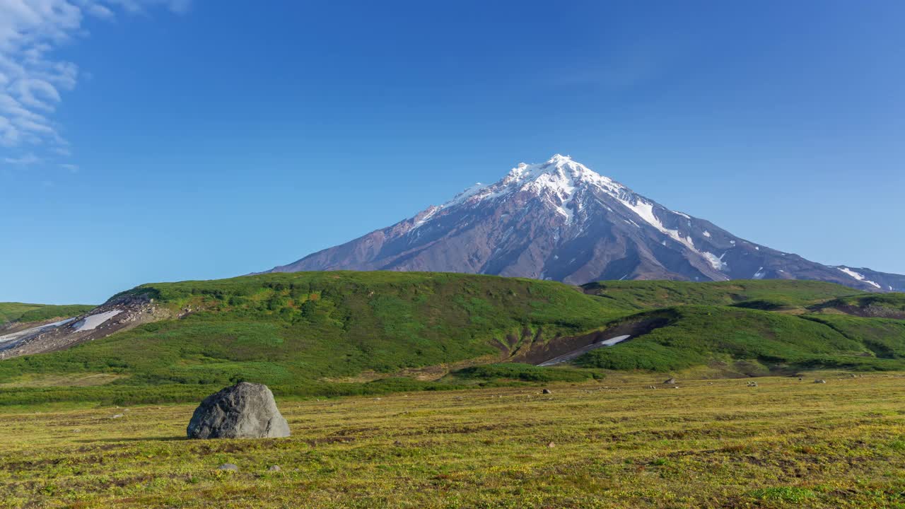 堪察加半岛的科里亚基火山视频素材