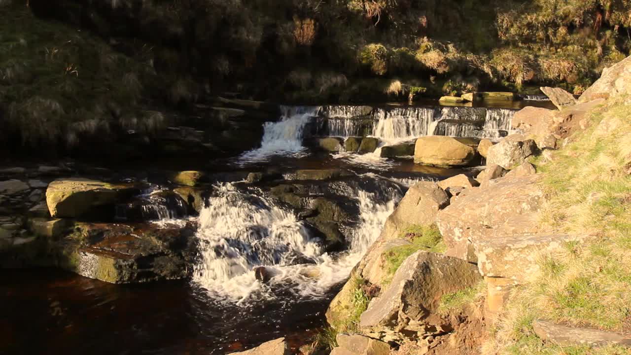 小瀑布蛇林地，山顶区德比郡，英国视频素材