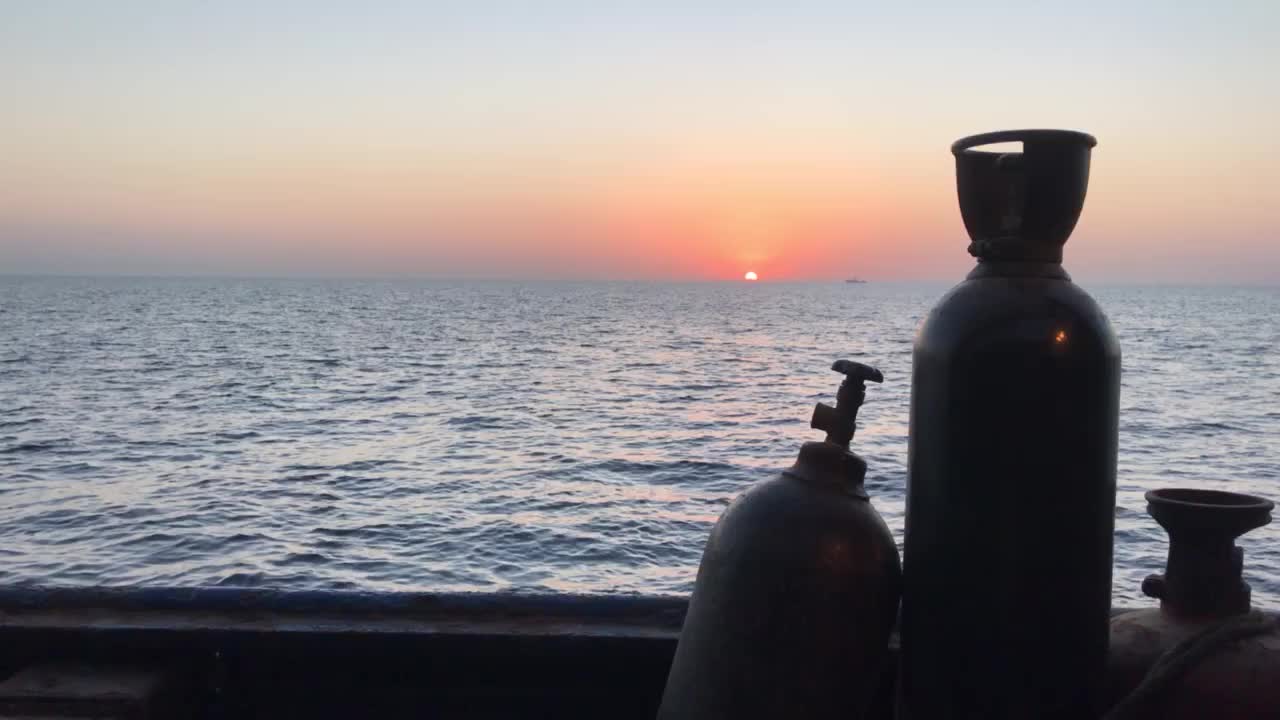 在海上日落视频素材