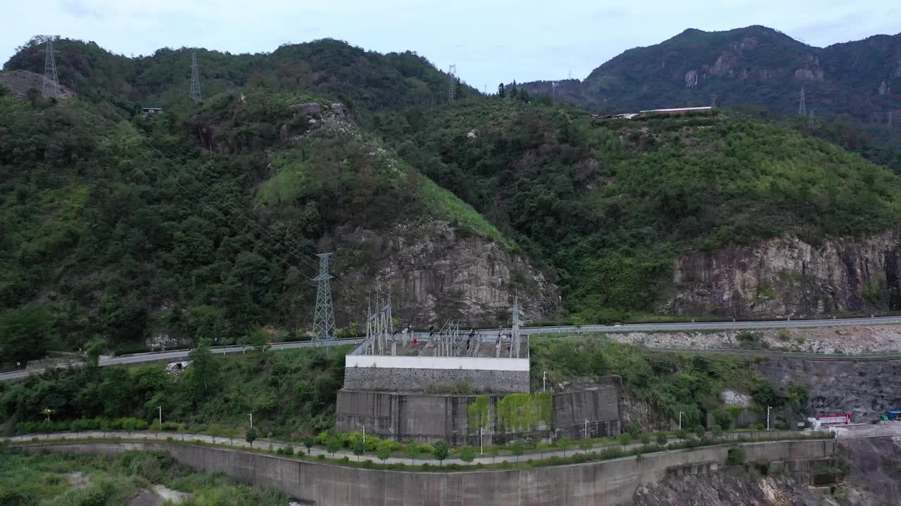 水电厂变电站景观视频素材