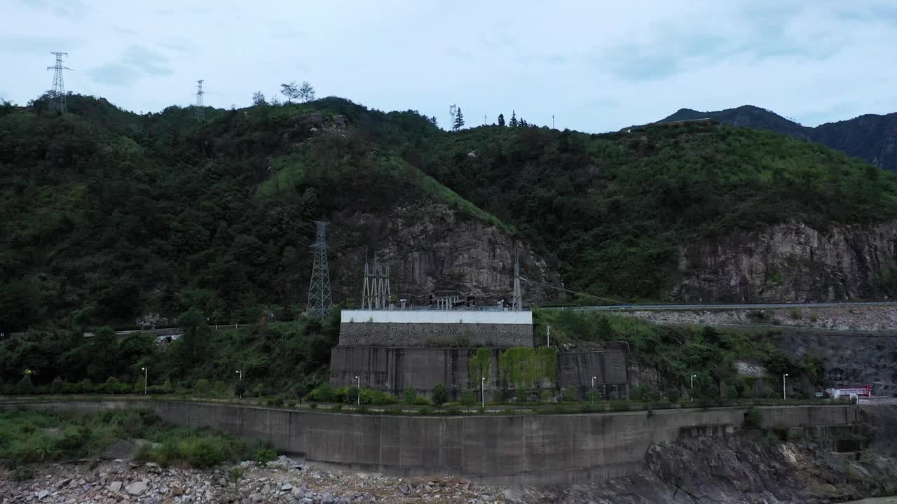 水电站的变电所视频素材