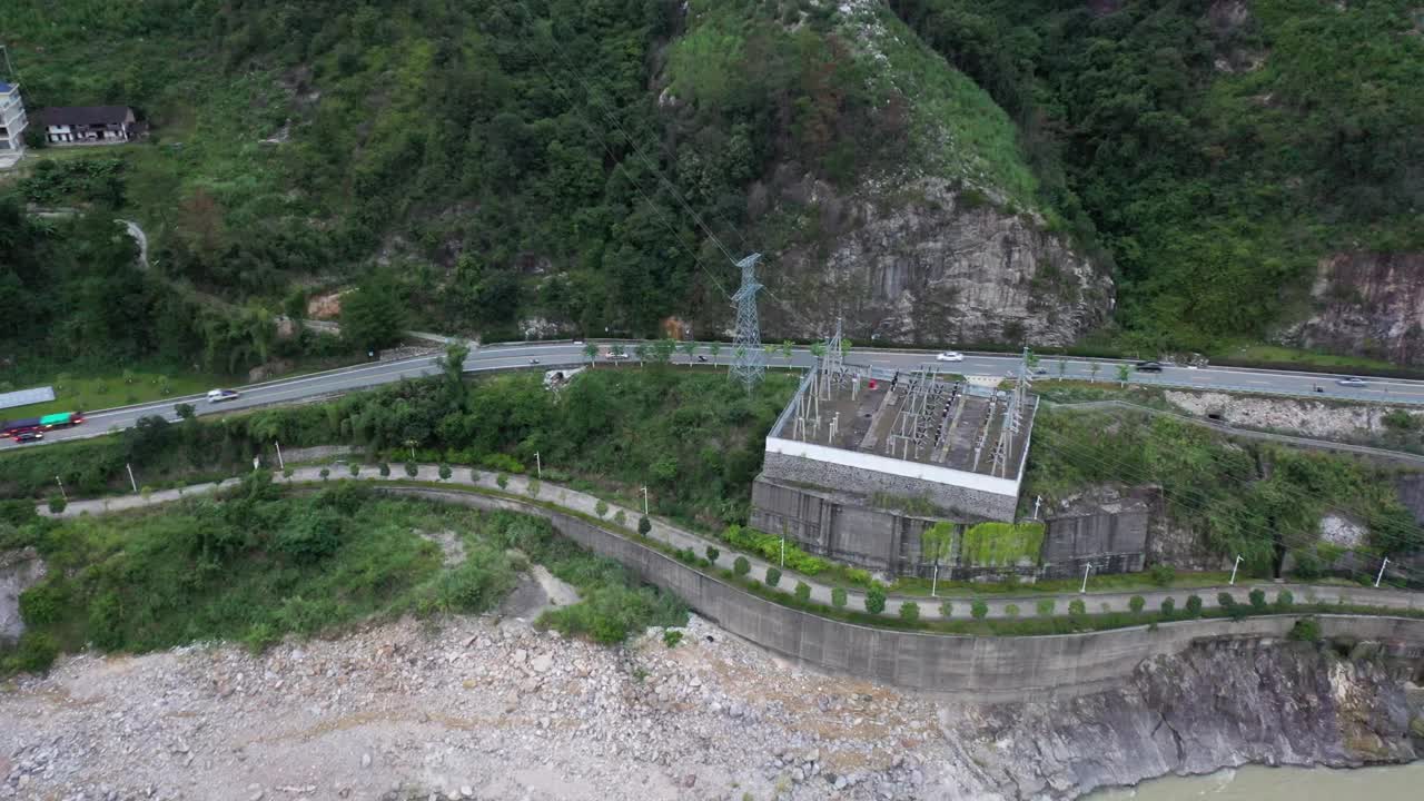 变电站鸟瞰图视频素材