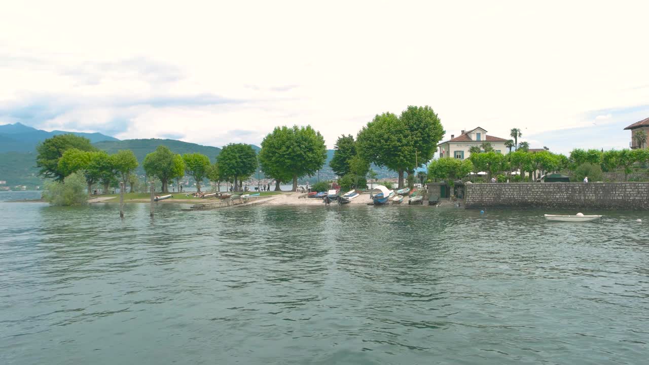 马焦雷湖，美丽的风景。视频素材