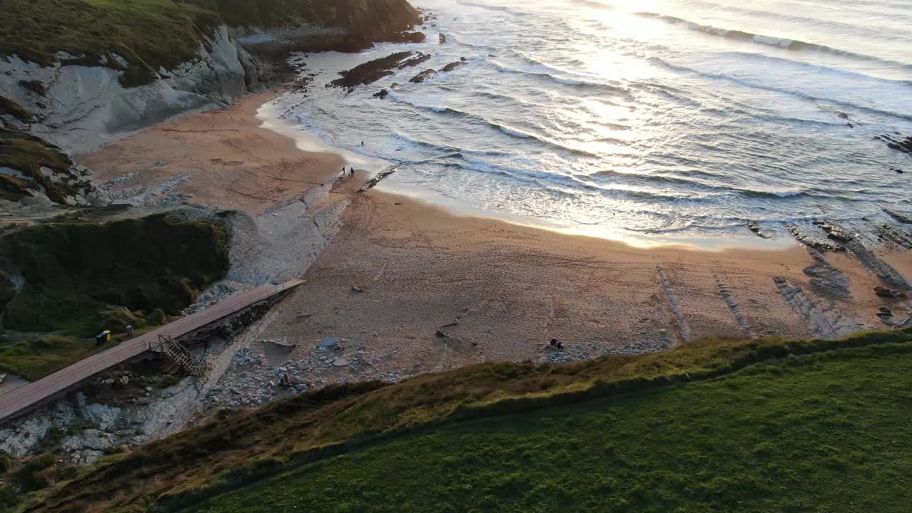 海滩鸟瞰图视频素材