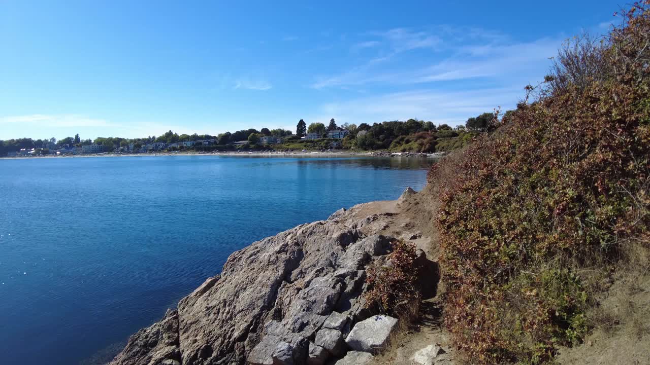 公元前维多利亚的橡树湾海景。视频素材