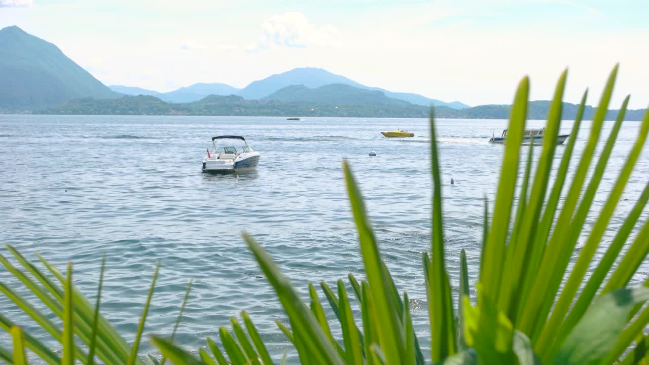 水、船、山。视频素材