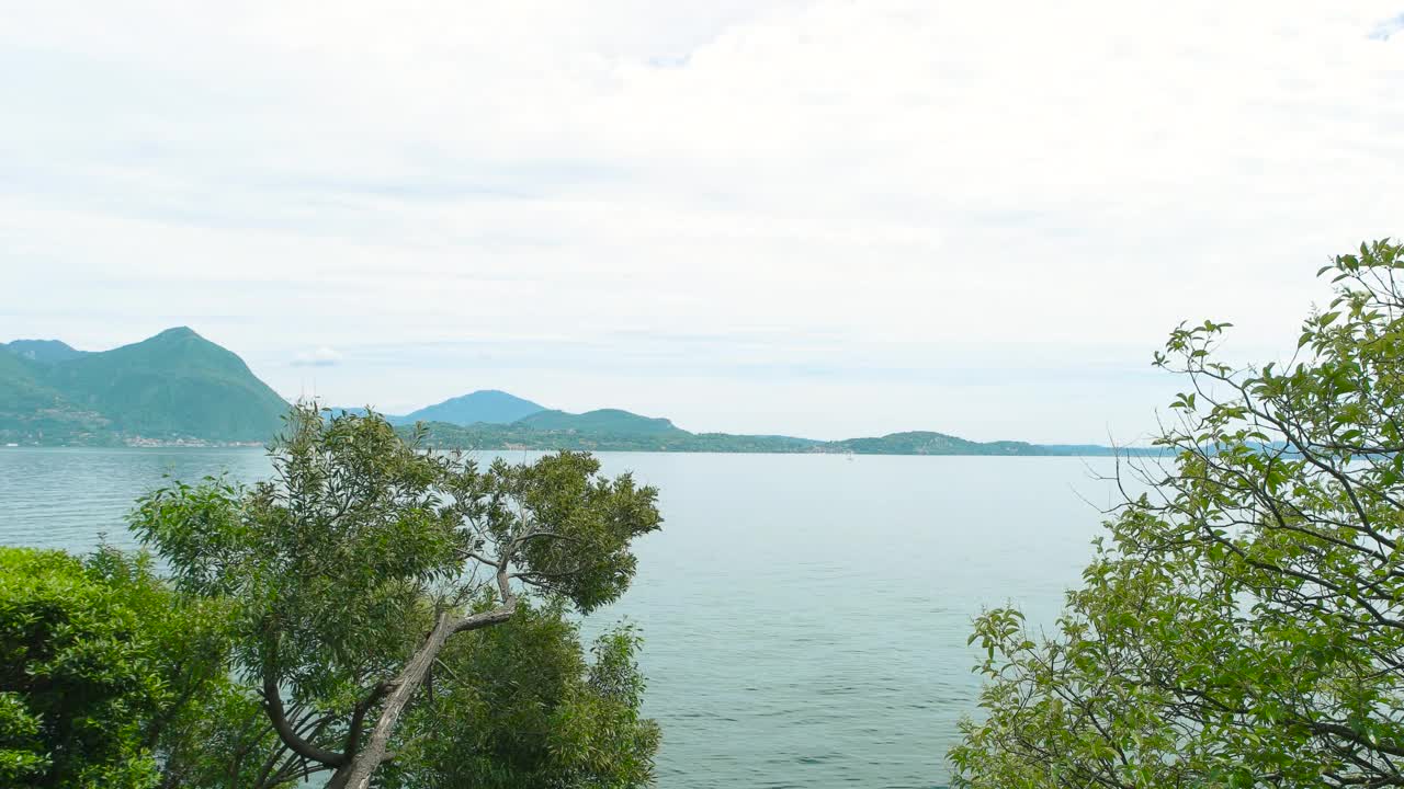 马焦雷湖的风景。视频素材