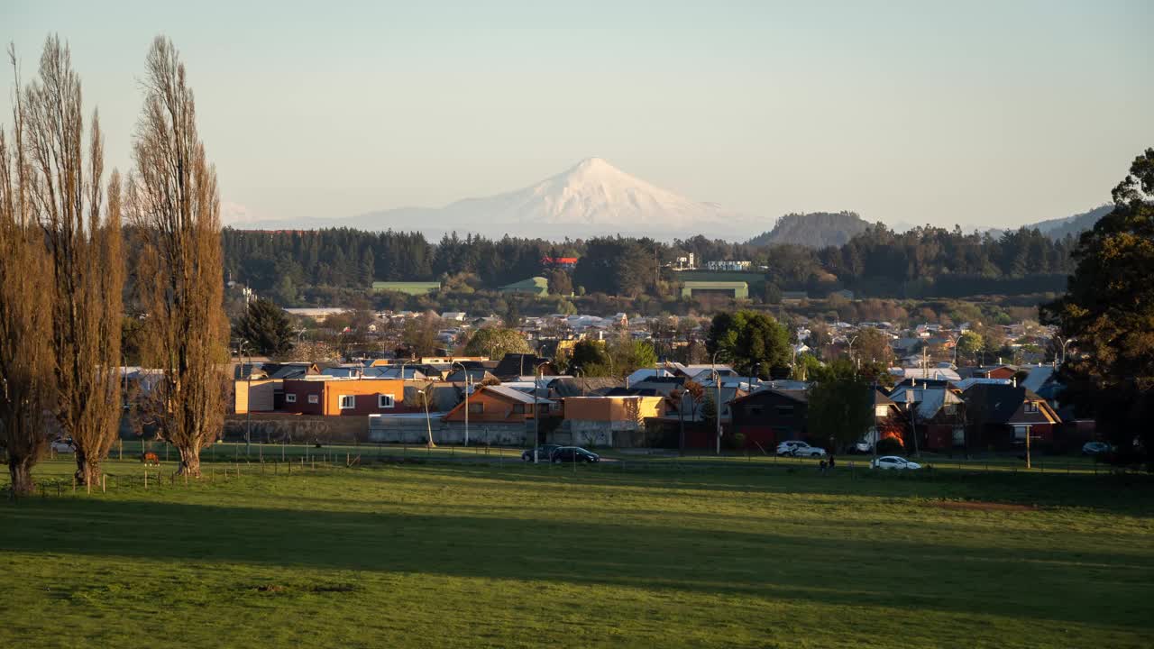 日落时的火山延时视频下载