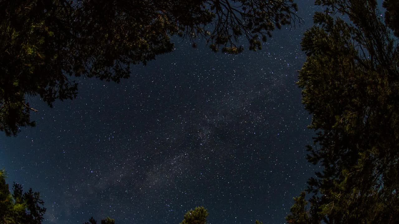 时间流逝锁定夜空中美丽的星星-里奇威，科罗拉多州视频素材