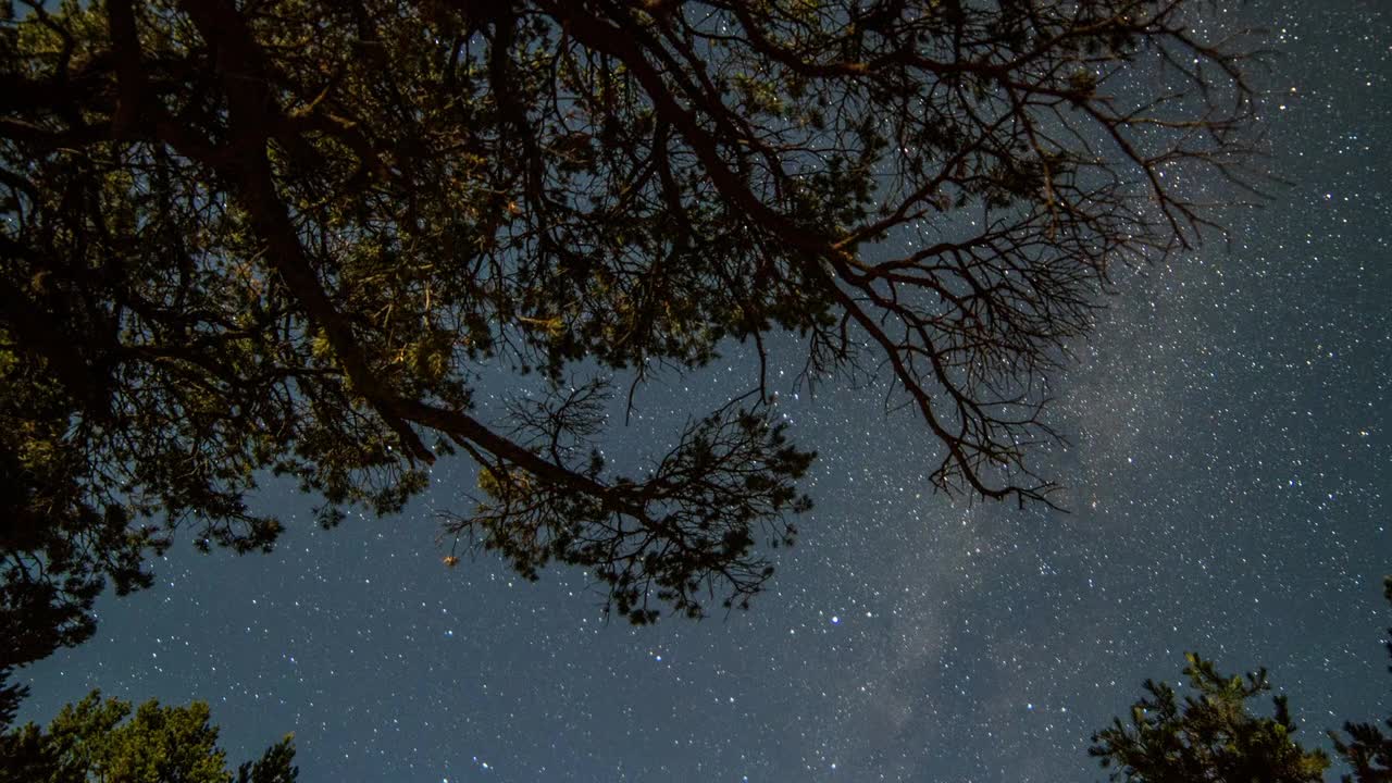 在天空中闪烁的星星的延时镜头-特柳赖德，科罗拉多州视频素材