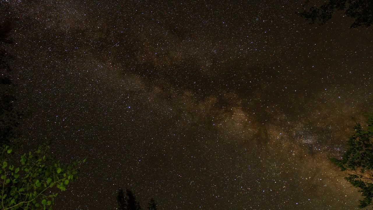 时间流逝，天空中闪闪发光的星星的美丽镜头-特柳赖德，科罗拉多州视频素材