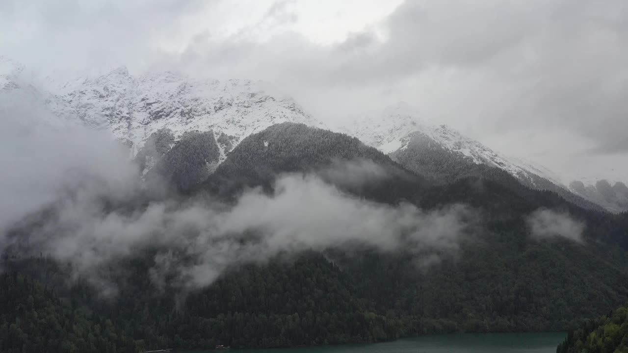 里察湖普舍吉什赫瓦山视频素材