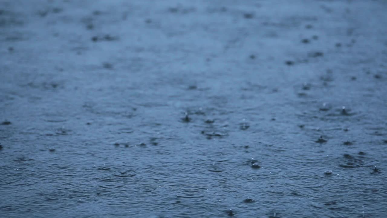 大拯救湖下雨视频素材