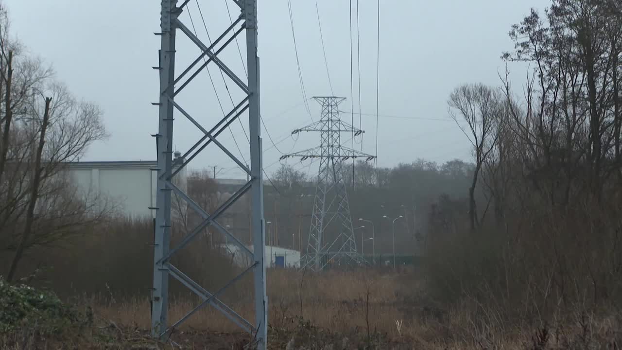 电力线路视频素材