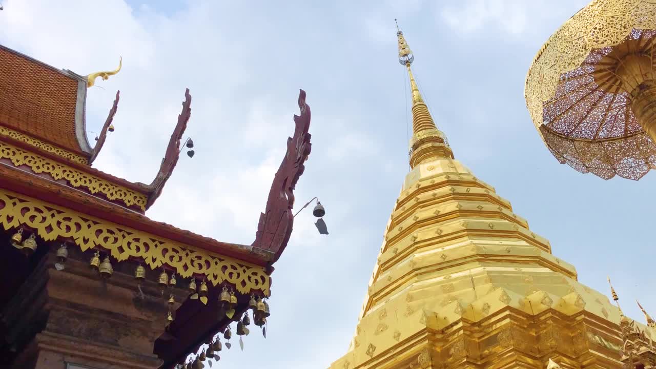 泰国清迈的素贴寺。视频素材