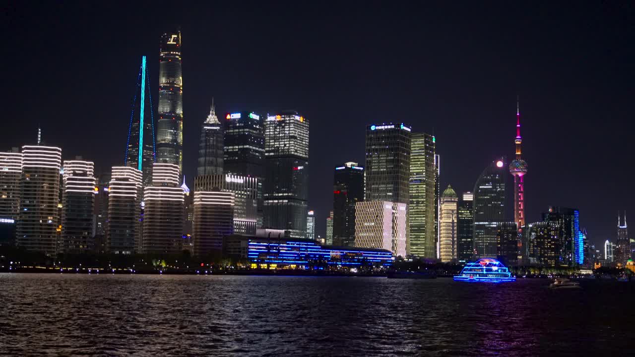 上海夜景，中国视频素材