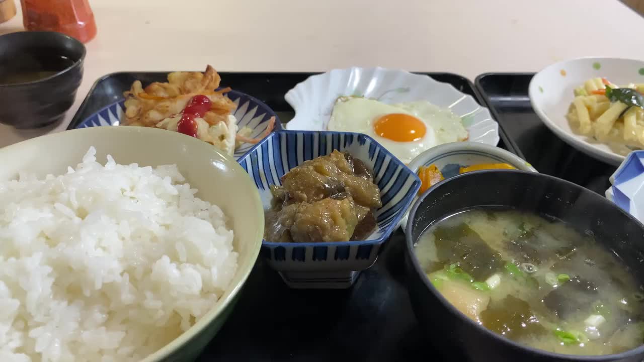 日本传统早餐视频素材