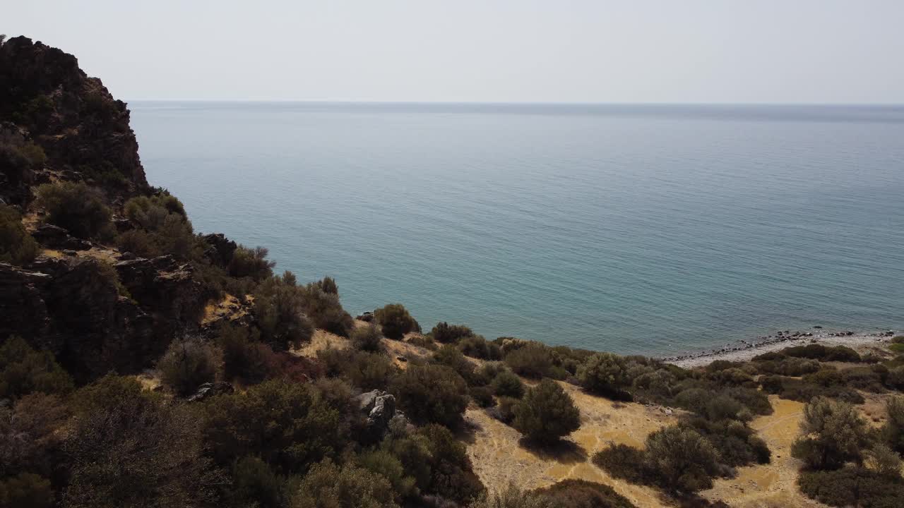 阳光明媚的希腊海景。南克里特岛视频素材