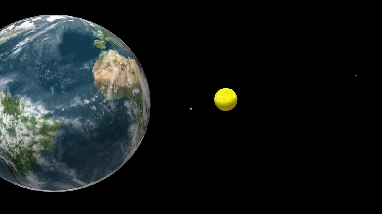 照片逼真的3D地球。地球从太空。旋转的地球。蓝色星球。太阳系。视频素材