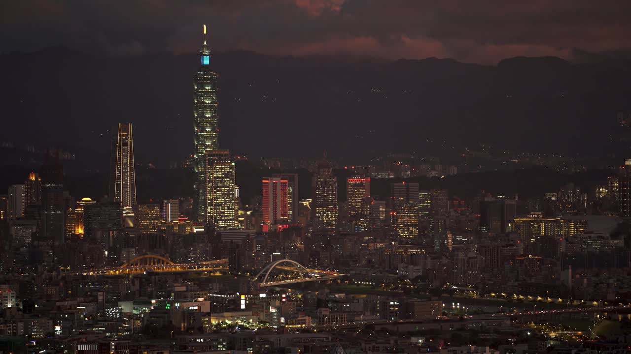 台湾日落市景视频素材