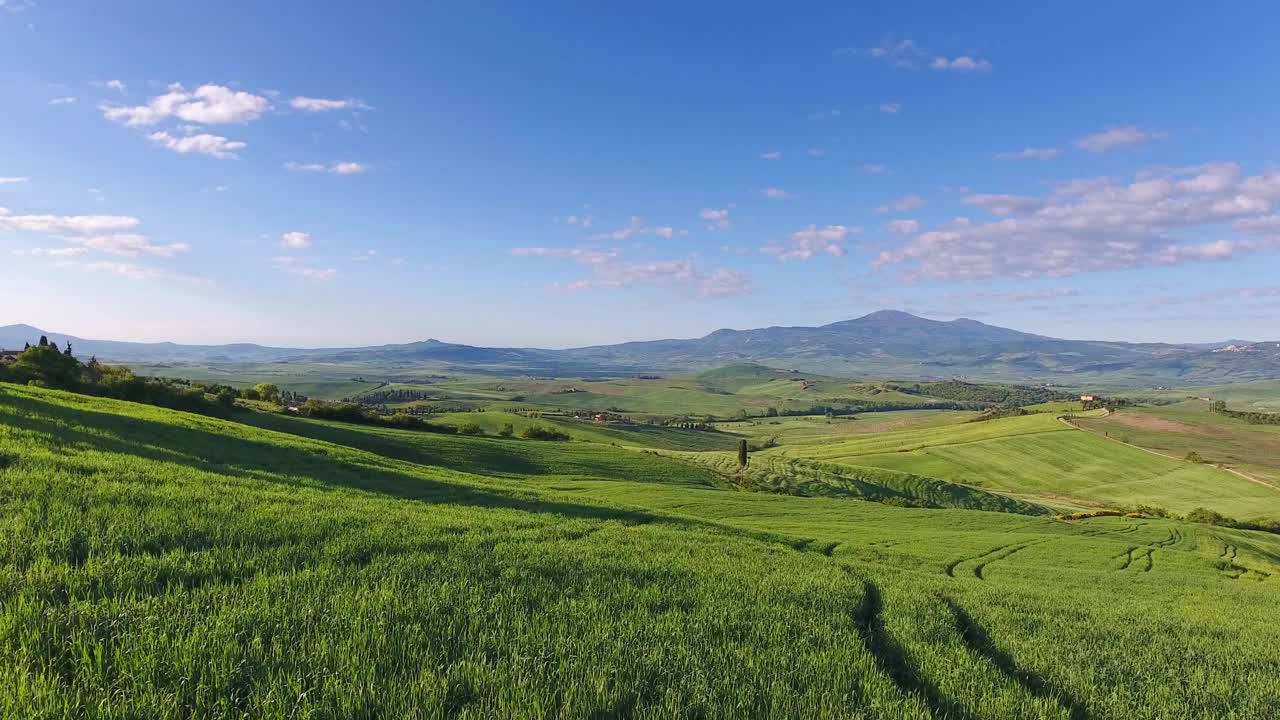 意大利托斯卡纳的空中风景视频素材