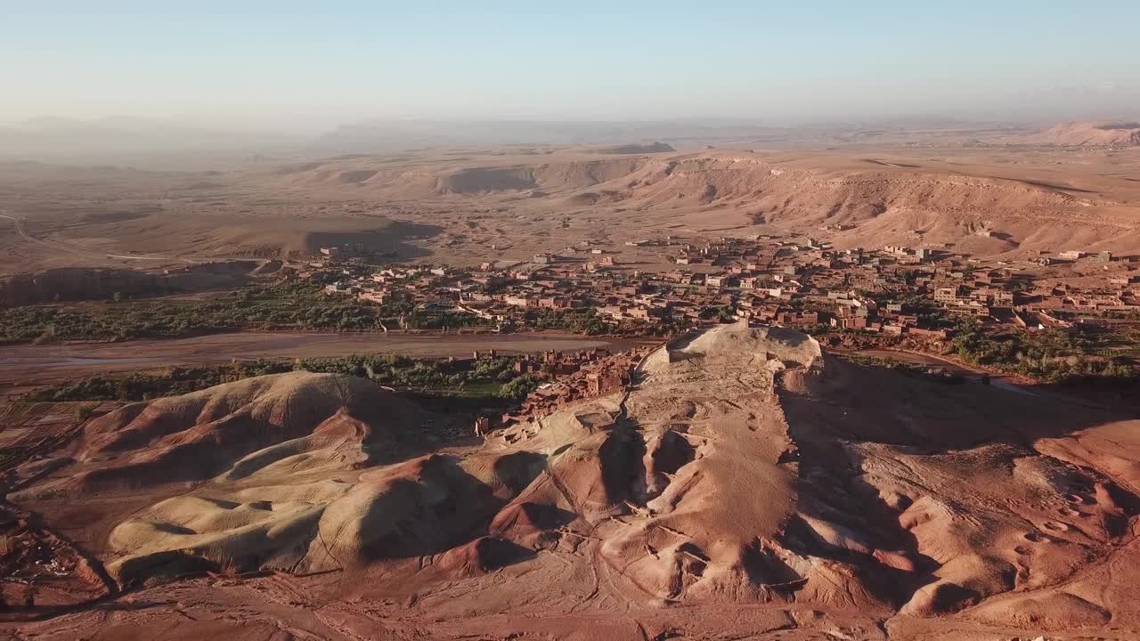 Kasbah Ait Ben Haddou，摩洛哥鸟瞰图视频素材