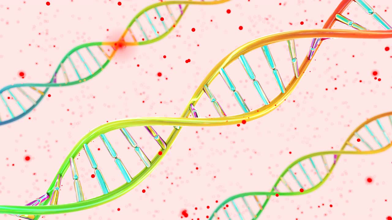 一个DNA链的4K抽象医学动画视频素材