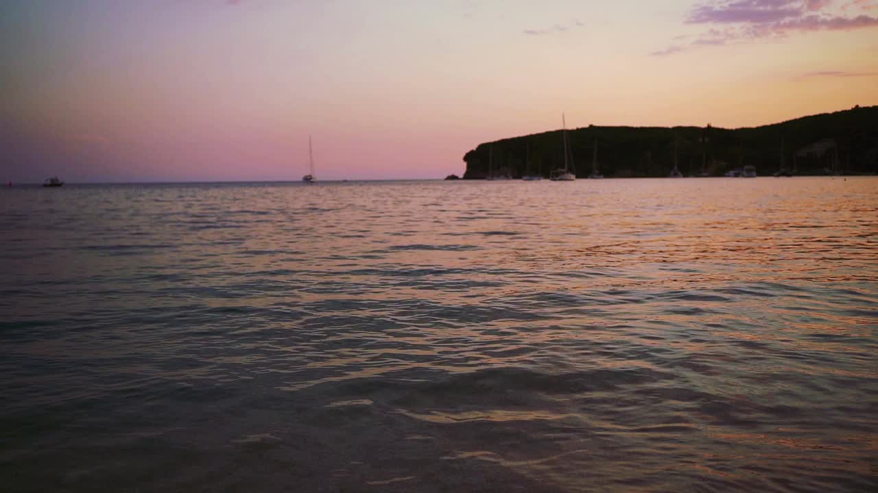 海景日落全景视频素材