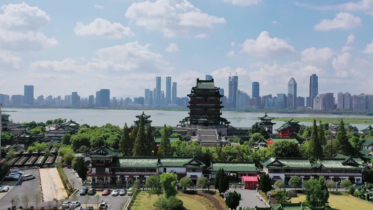 航拍城市建筑风景视频素材