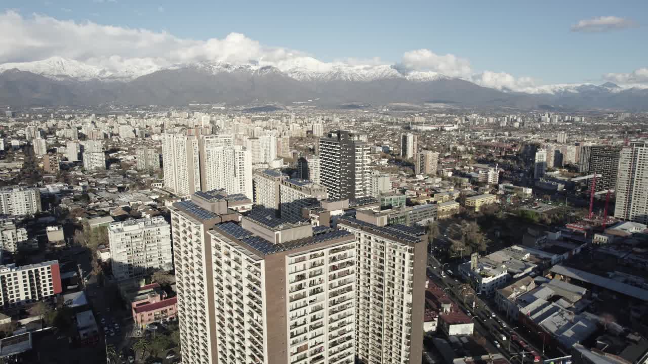 智利圣地亚哥鸟瞰图视频素材