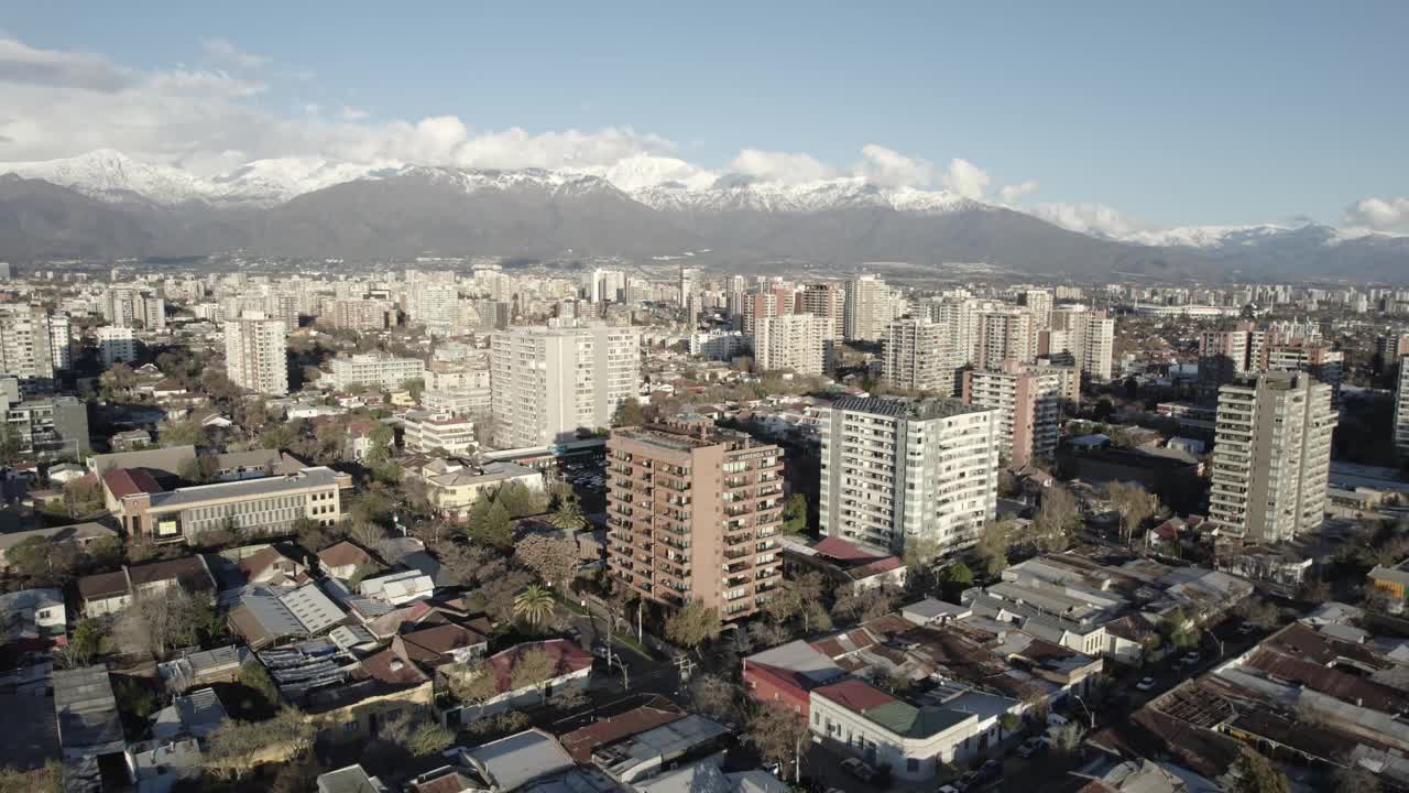 智利圣地亚哥鸟瞰图视频素材