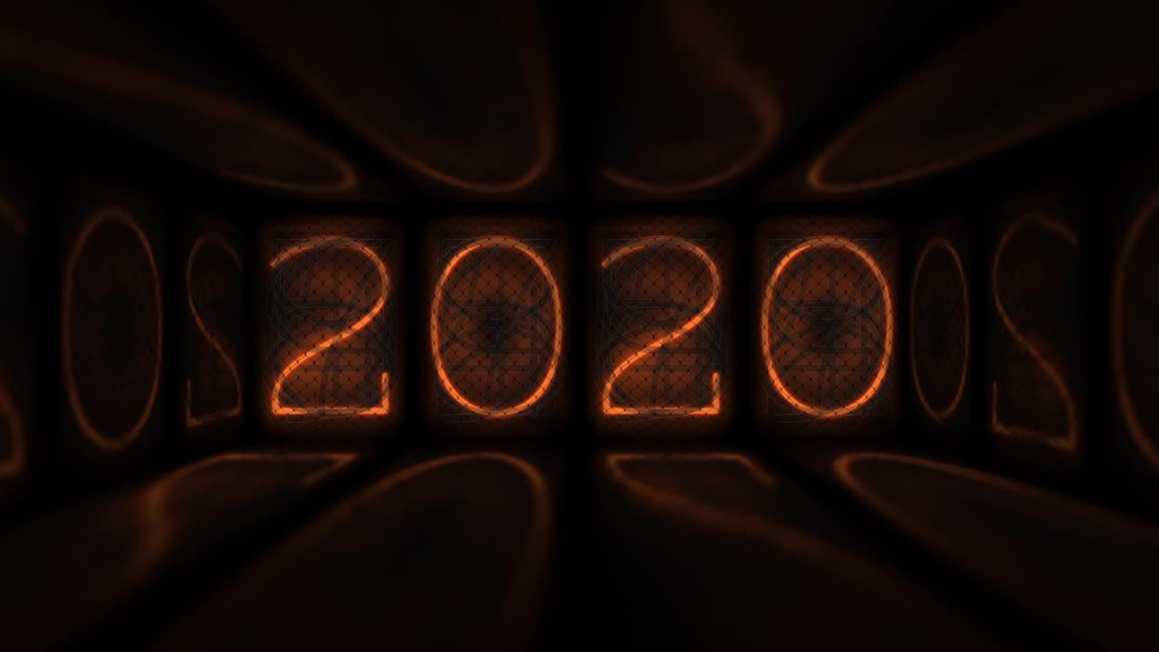 COUNTER蒸汽朋克复古光计数2020-2026年。视频素材