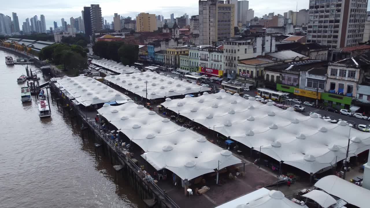 鸟瞰巴西北部城市贝伦多帕拉。视频素材